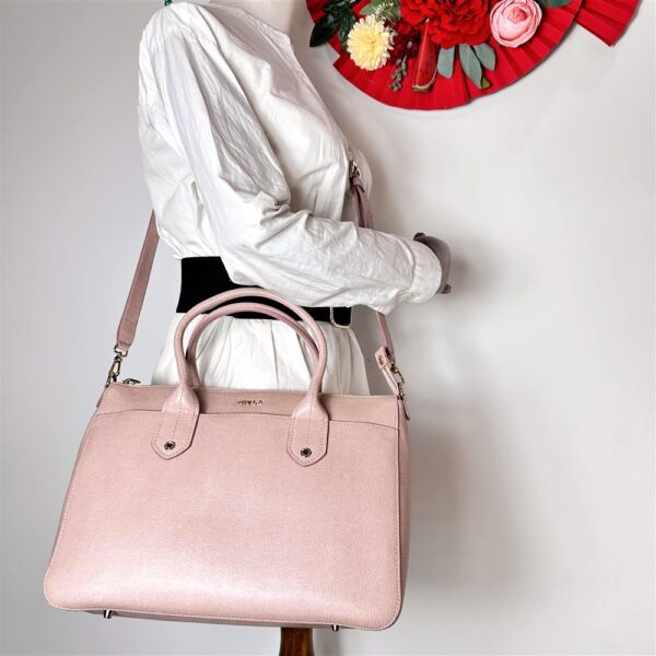 5343-Túi xách tay/đeo chéo-FURLA Linda pink epi leather satchel bag-Chưa sử dụng2