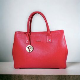5344-Túi xách tay/đeo vai-FURLA Linda red epi leather satchel bag-Chưa sử dụng