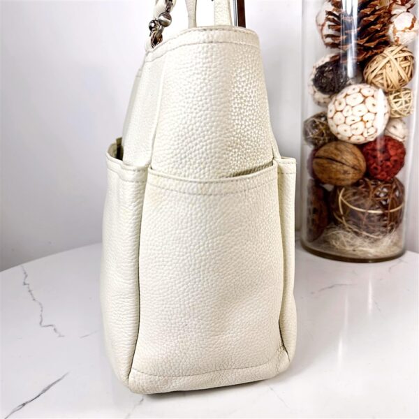 5359-Túi xách tay-FURLA white leather tote bag3