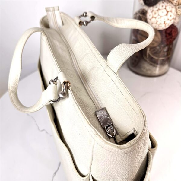 5359-Túi xách tay-FURLA white leather tote bag9