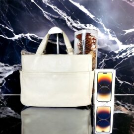 5359-Túi xách tay-FURLA white leather tote bag