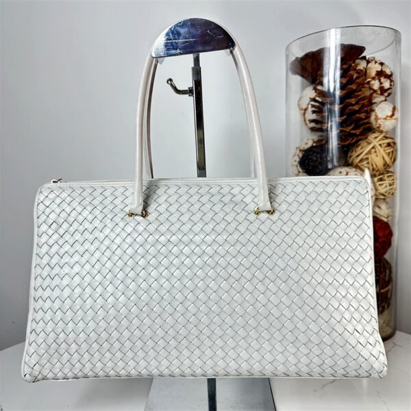 5379-Túi xách tay-White mesh leather handbag2