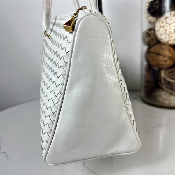 5379-Túi xách tay-White mesh leather handbag4