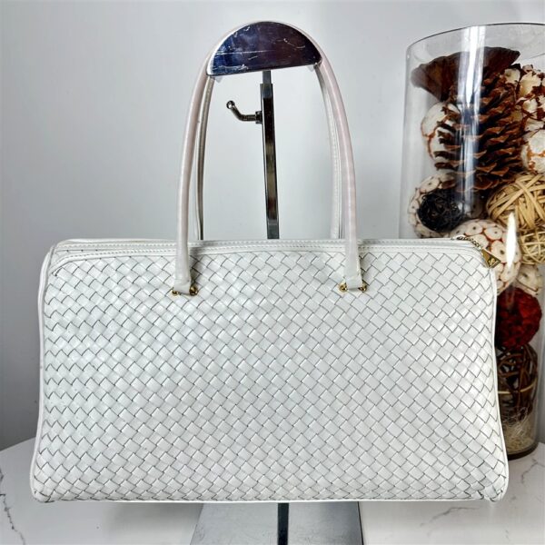 5379-Túi xách tay-White mesh leather handbag5