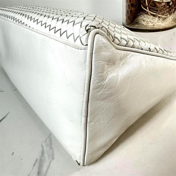 5379-Túi xách tay-White mesh leather handbag9