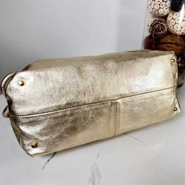 5381-Túi xách tay/đeo vai-FURLA gold metallic carmen shopper bag-Khá mới10
