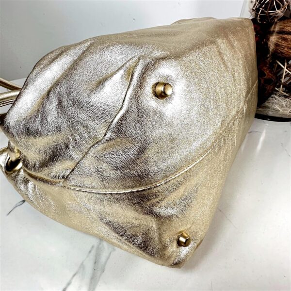 5381-Túi xách tay/đeo vai-FURLA gold metallic carmen shopper bag-Khá mới11