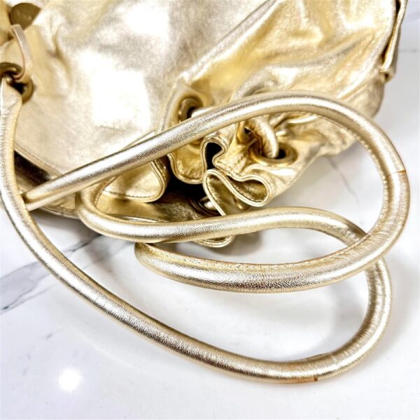 5381-Túi xách tay/đeo vai-FURLA gold metallic carmen shopper bag-Khá mới15