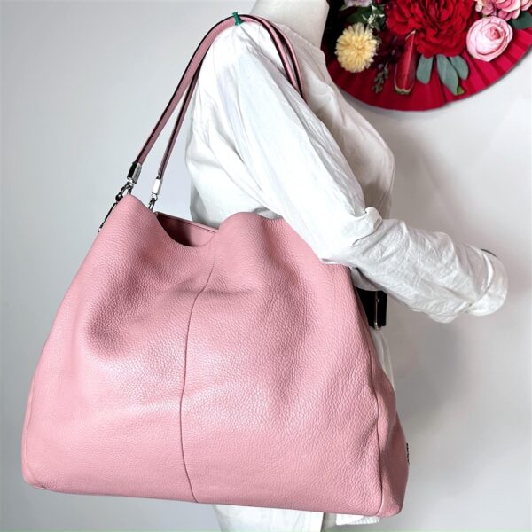 5385-Túi xách tay/đeo vai-COACH Phoebe pink leather shoulder bag-Như mới1