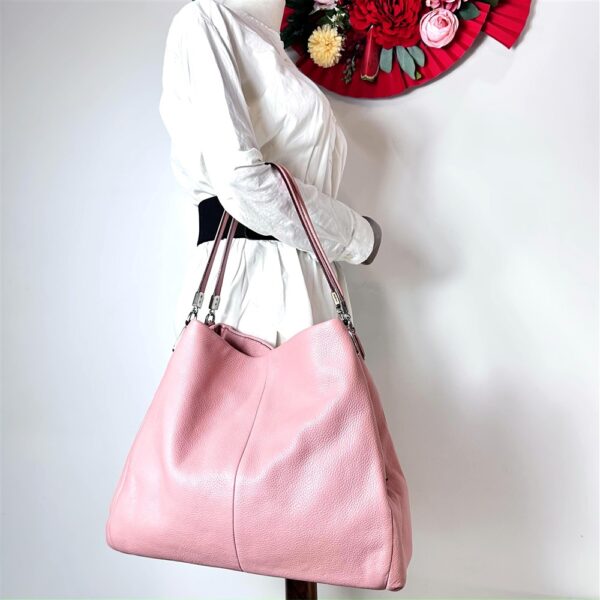 5385-Túi xách tay/đeo vai-COACH Phoebe pink leather shoulder bag-Như mới2