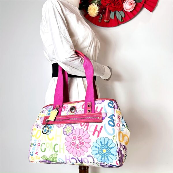 5384-Túi xách tay/đeo vai-COACH Daisy floral tote bag2