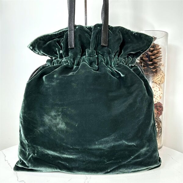 5398-Túi đeo vai/xách tay-IKOT green velvet tote bag2