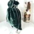 5398-Túi đeo vai/xách tay-IKOT green velvet tote bag5