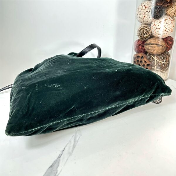 5398-Túi đeo vai/xách tay-IKOT green velvet tote bag6