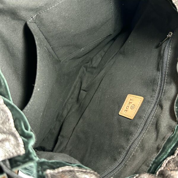5398-Túi đeo vai/xách tay-IKOT green velvet tote bag10