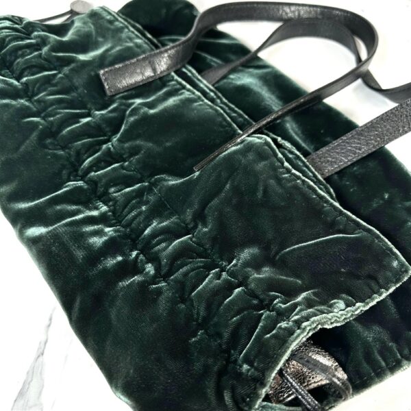 5398-Túi đeo vai/xách tay-IKOT green velvet tote bag8