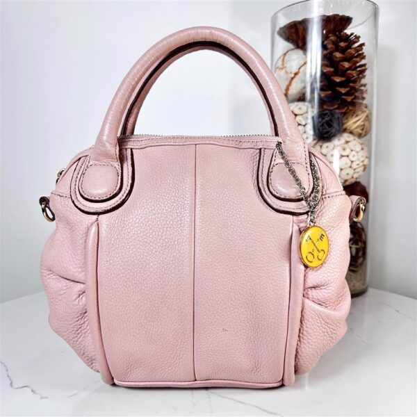 5392-Túi xách tay/đeo chéo-SAZABY pink leather satchel bag3