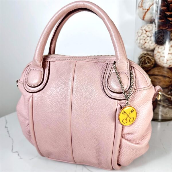 5392-Túi xách tay/đeo chéo-SAZABY pink leather satchel bag4