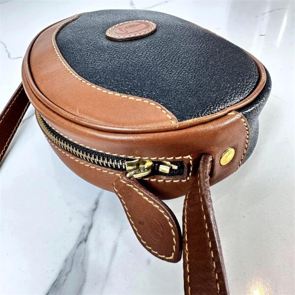 5391-Túi đeo chéo-TRUSSARDI Italy vintage leather small crossbody bag3