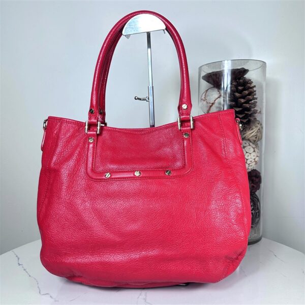 5389-Túi xách tay/đeo chéo-TORY BURCH Armanda red leather satchel bag5