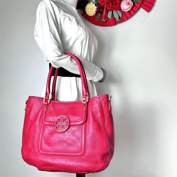 5389-Túi xách tay/đeo chéo-TORY BURCH Armanda red leather satchel bag1