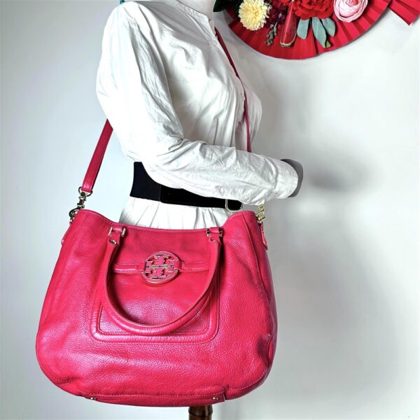 5389-Túi xách tay/đeo chéo-TORY BURCH Armanda red leather satchel bag2