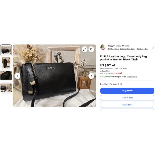 5339-Túi đeo chéo-FURLA Luna Green Saffiano Leather Crossbody Bag-Như mới14