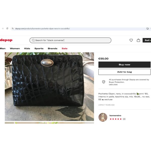 5324-Túi đeo vai-OLPAN Italy alligator leather shoulder bag-Đã sử dụng/Khá sạch16