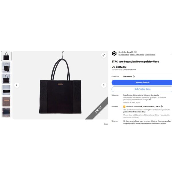 5319-Túi xách tay/đeo vai-ETRO mesh tote bag-Như mới14