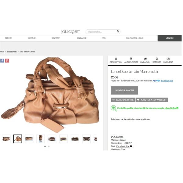5331-Túi xách tay-LANCEL leather tote bag-Khá mới22