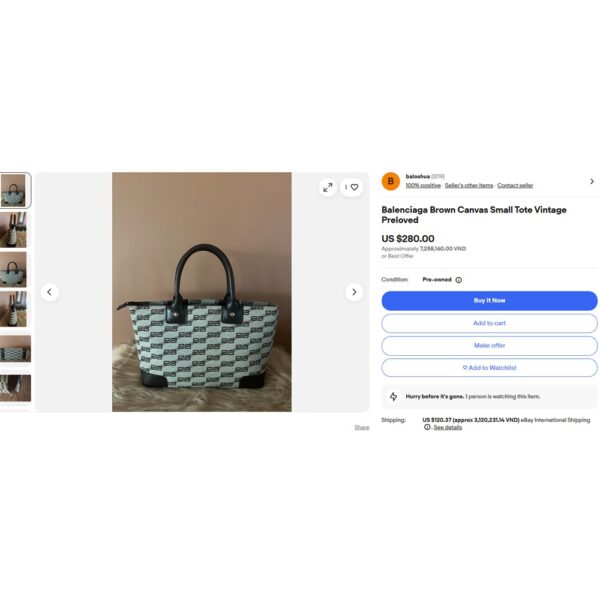 5357-Túi xách tay-BALENCIAGA vintage tote bag-Gần như mới22