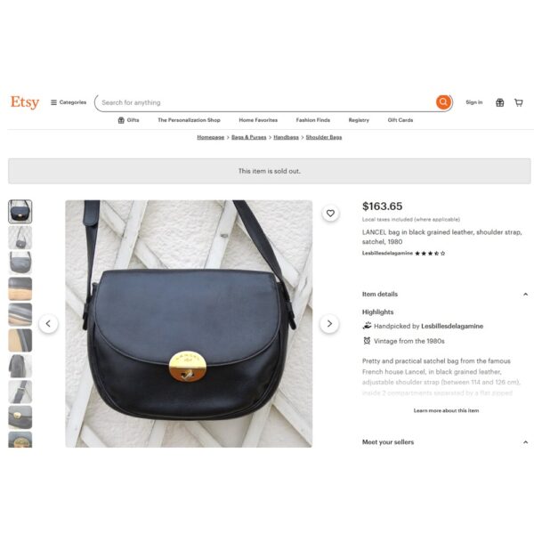 5390-Túi đeo vai/đeo chéo-LANCEL epi leather vintage shoulder bag-Gần như mới17