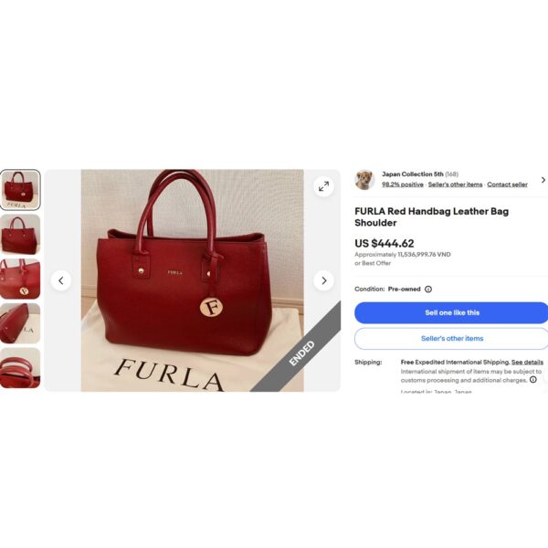 5344-Túi xách tay/đeo vai-FURLA Linda red epi leather satchel bag-Mới/Chưa sử dụng23