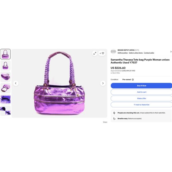 5312-Túi xách tay-SAMANTHA THAVASA patent leather tote bag-Gần như mới18