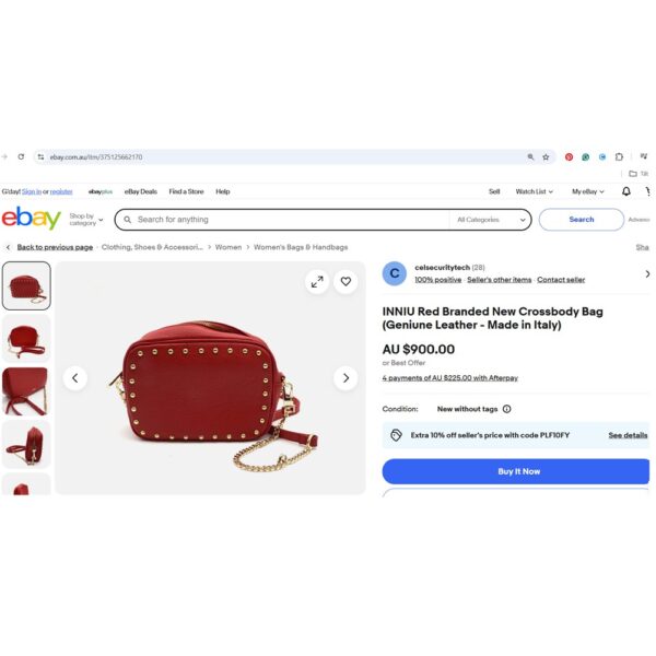 5397-Túi đeo chéo-INNIU Italy leather crossbody bag-Gần như mới16