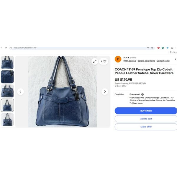 5393-Túi xách tay-COACH leather handbag-Đã sử dụng20