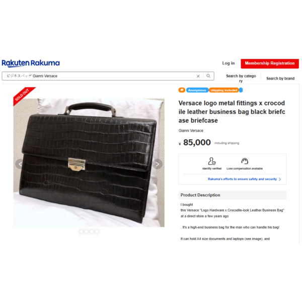 5340-Cặp nam-GIANNI VERSACE vintage crocodile embossed leather briefcase19