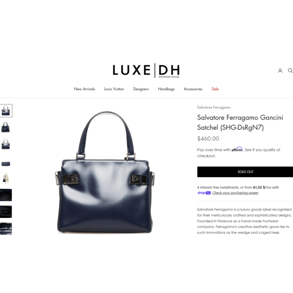 5341-Túi xách tay-SALVATORE FERRAGAMO Gancini leather and cloth handbag-Khá mới21