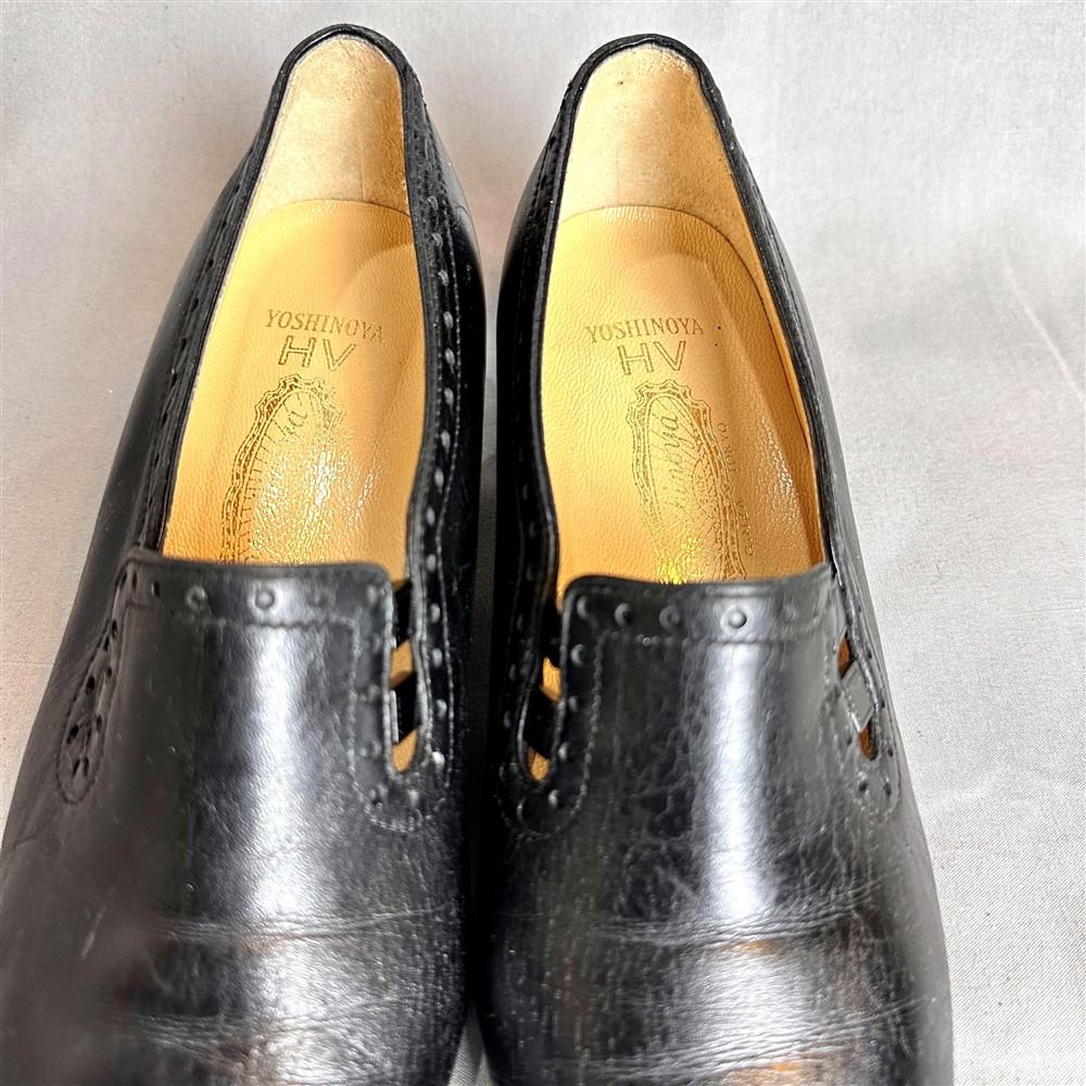 3926-Size 35.5 (22.5cm)-YOSHINOYA Ginza Japan leather pumps-Giầy