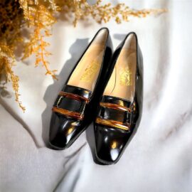 3923-Size 36.5 (23.5cm)-SALVATORE FERRAGAMO leather loafers-Giầy bệt nữ-Đã sử dụng