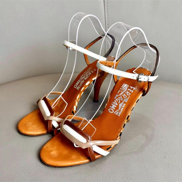 3956-Size 5/35.5 (22.5cm)-SALVATORE FERRAGAMO sandals-Sandel nữ-Đã sử dụng2