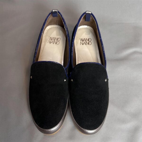3987-Size 37 (23.5/24cm)-WANO NANO Japan Suede leather loafers-Giầy nữ-Mới/Chưa sử dụng4