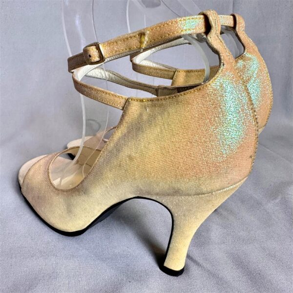 7519-Size 36 (23cm)-LANVIN metallic Ankel Strap Sandals-Sandal nữ-Đã sử dụng/khá mới7