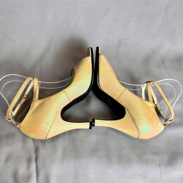 7519-Size 36 (23cm)-LANVIN metallic Ankel Strap Sandals-Sandal nữ-Đã sử dụng/khá mới8