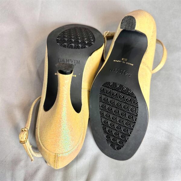 7519-Size 36 (23cm)-LANVIN metallic Ankel Strap Sandals-Sandal nữ-Đã sử dụng/khá mới12