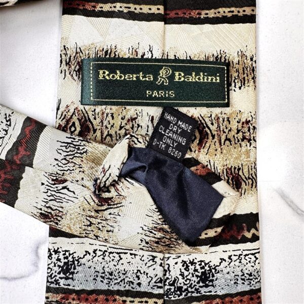 1273-Caravat-ROBERTA BALDINI handmade vintage tie-Khá mới5