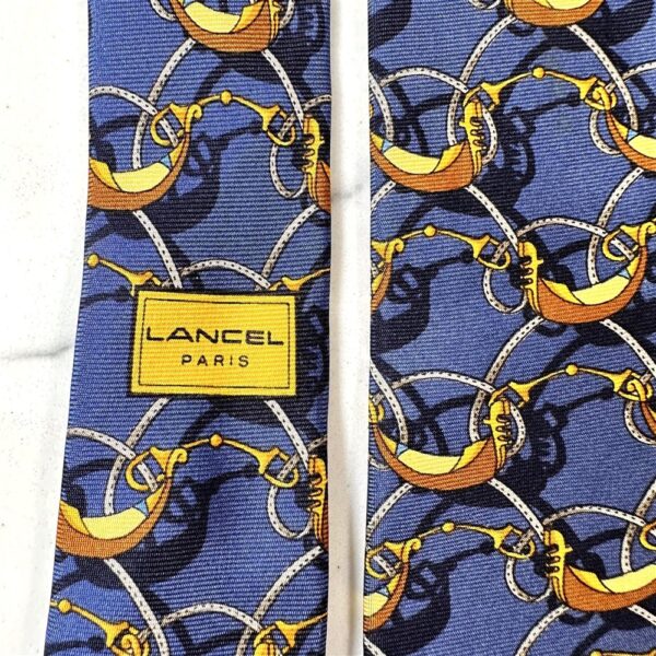 1282-Caravat-LANCEL handmade vintage tie-Khá mới4