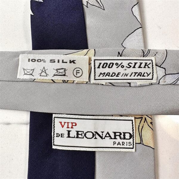 1290-Caravat-LEONARD flower vintage tie-Khá mới6