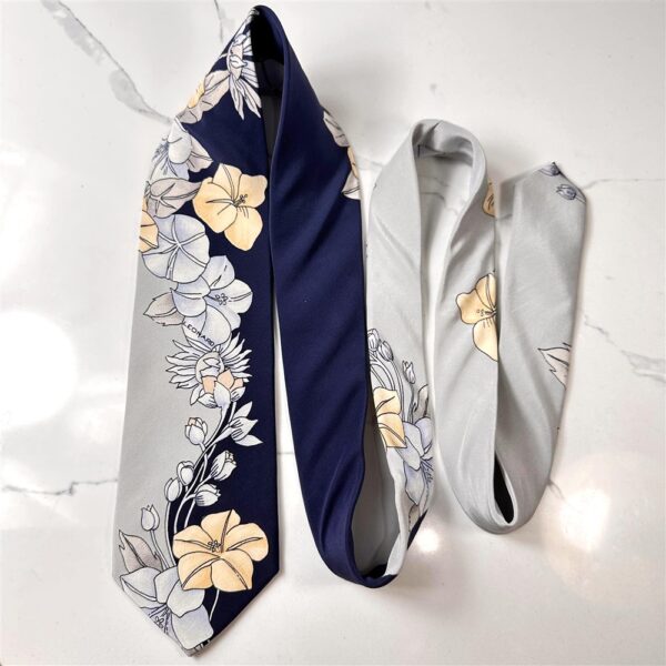 1290-Caravat-LEONARD flower vintage tie-Khá mới1