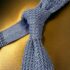 1280-Caravat-HERMES knitted blue tie-Khá mới0